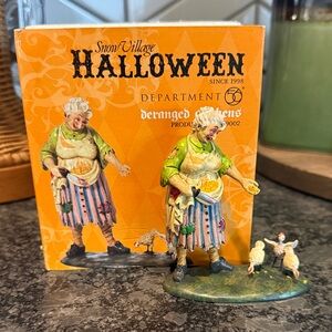 Department 56 Halloween Snow Village Figurine “Deranged Chickens”